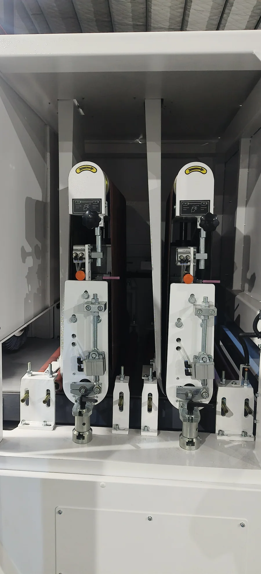 Industrial abrasive belt close-up for BB series double belt deburring machine
